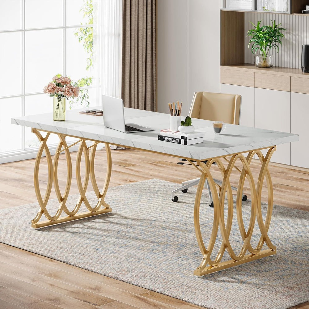 Tribesigns Executive Desk, 63" W Large Computer Desk, Modern Office Desk...
