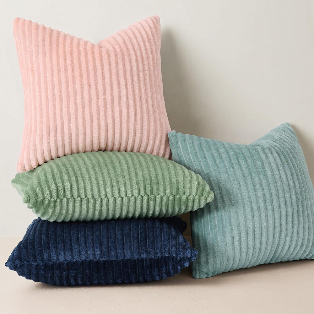 Simmore Fall Soft Sage Green Flannel Throw Pillow Covers 26X26 Set of 2