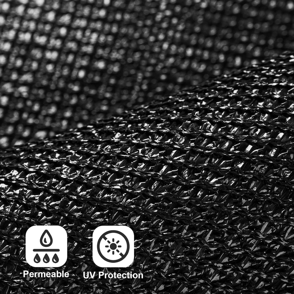 LOVE STORY Custom Size 4' x 36' Outdoor Privacy Fence Screen, Black
