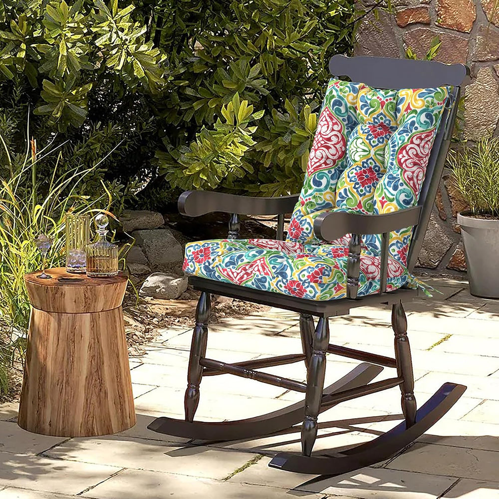 DYTXIII Set of 2 Rocking Chair Cushions for Outdoor/Indoor Use,Water Resistan...