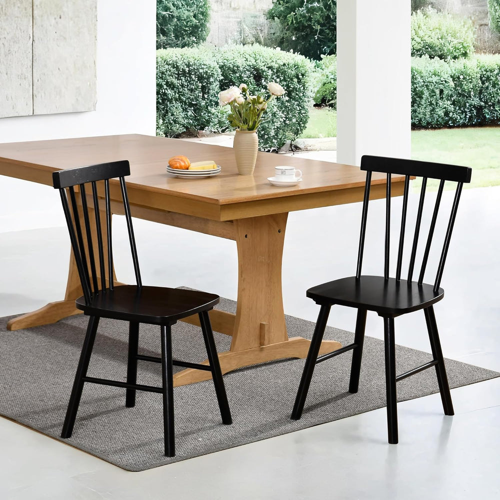 DUHOME Windsor Dining Chairs Set of 2,Farmhouse Style Spindle Back Chairs