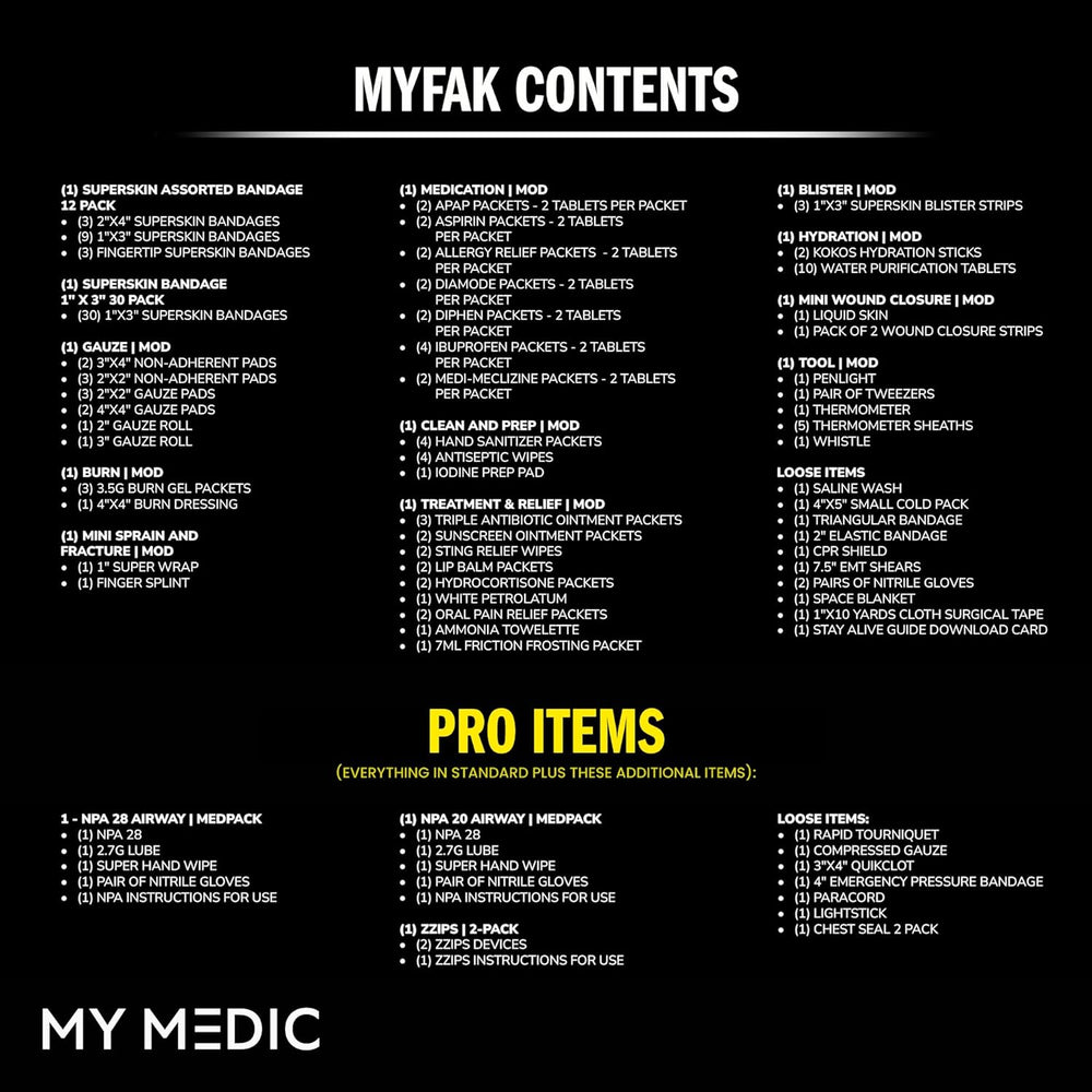 MY MEDIC MyFAK PRO IFAK Trauma Kit & First Aid Kit with Tourniquet - HSA ...