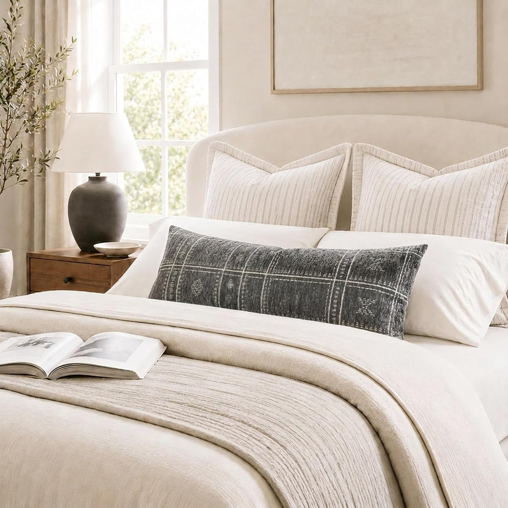 BlissBlush Decorative Lumbar Pillow Cover 14x36, Long Decorative Throw Pillow...