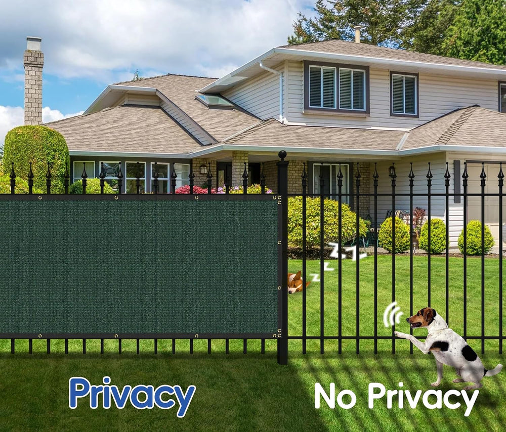 Bynbbur 6' x 20' Green Privacy Fence Screen Net Fencing 90% Privacy B...