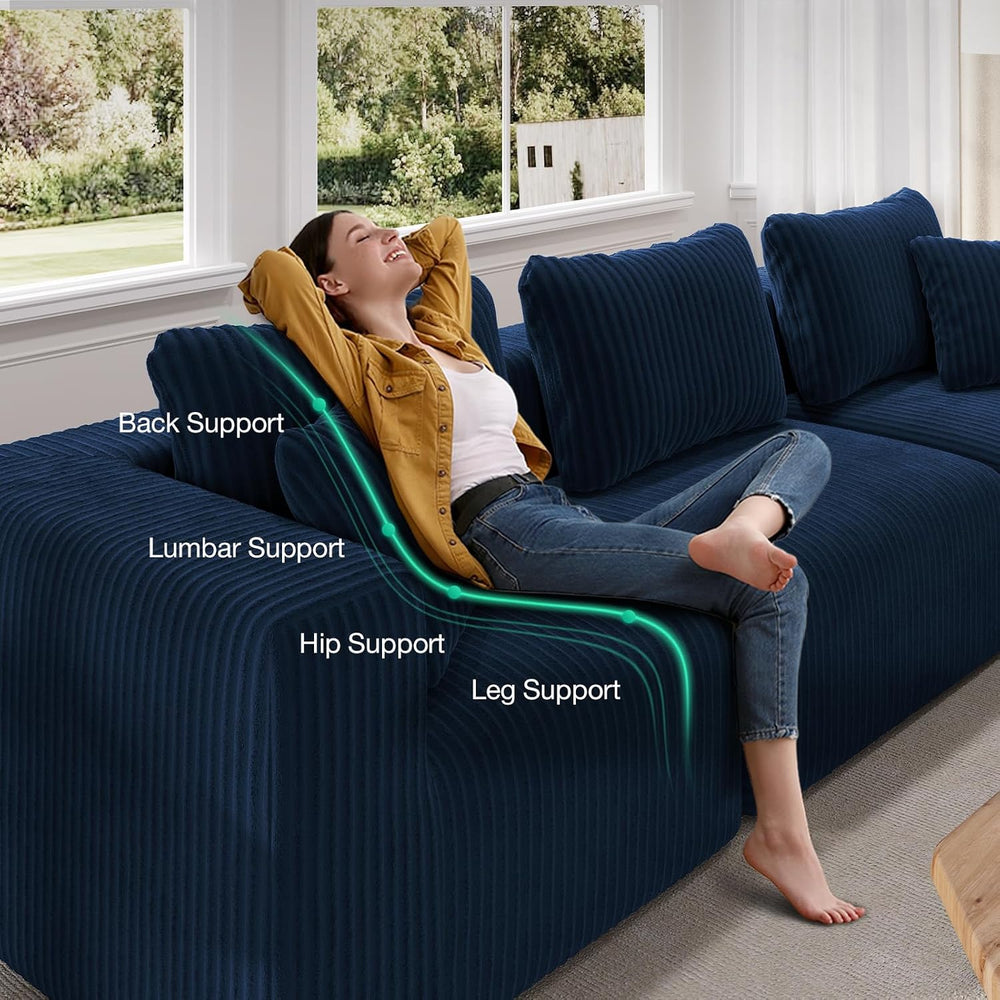 Novilla Modular Sectional Sofa, Modern Cloud Sectional Couch with Smarts Coil...