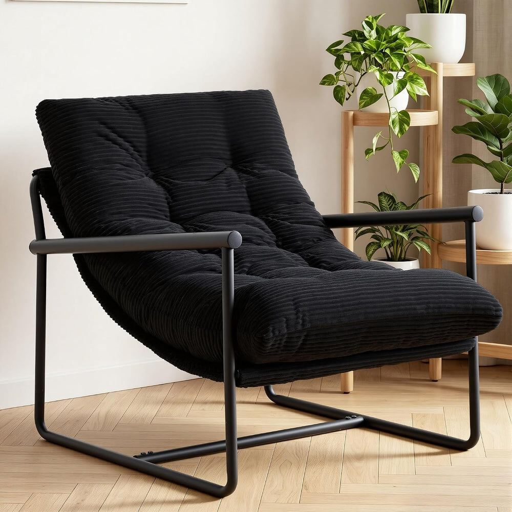 Modern Accent Chair for Living Room,Arm Chair with Metal Frame,Upholstered Ar...