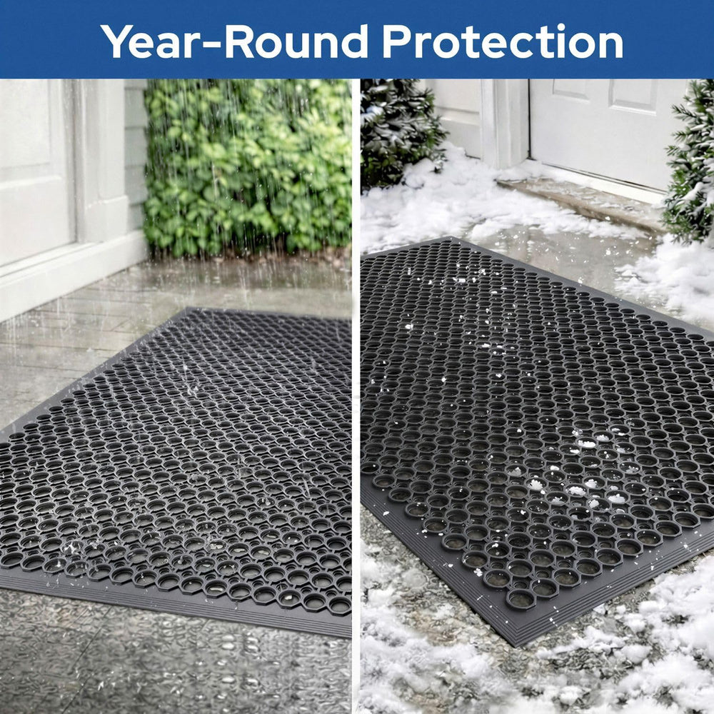 Barnyard Designs Heavy Duty Rubber Drainage Door Mat (24" x 36", 2-...