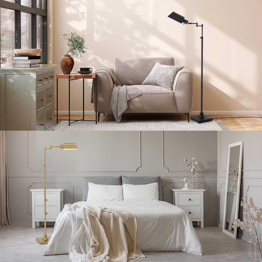 O’Bright Arcadia - Pharmacy Floor Lamp, Full Range Dimming, Swing Arm Task La...