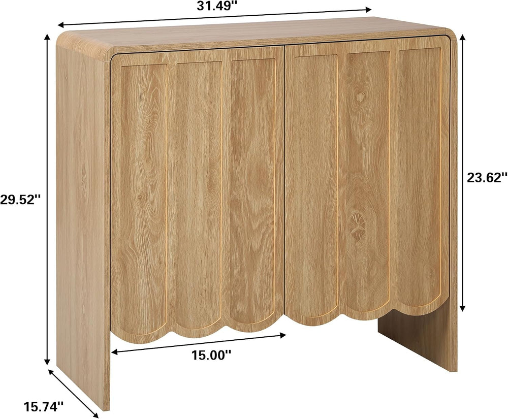 ORRD Sideboard Buffet Cabinet Set of 2, Accent Storage Cabinet with 2 Doors, ...