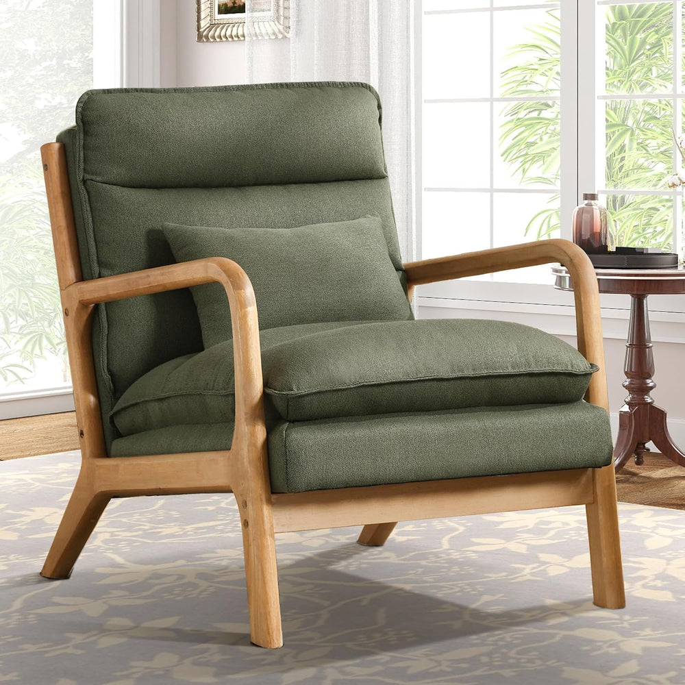 IOMOR Mid Century Modern Accent Chair, Upholstered Lounge Armchair with Plump...