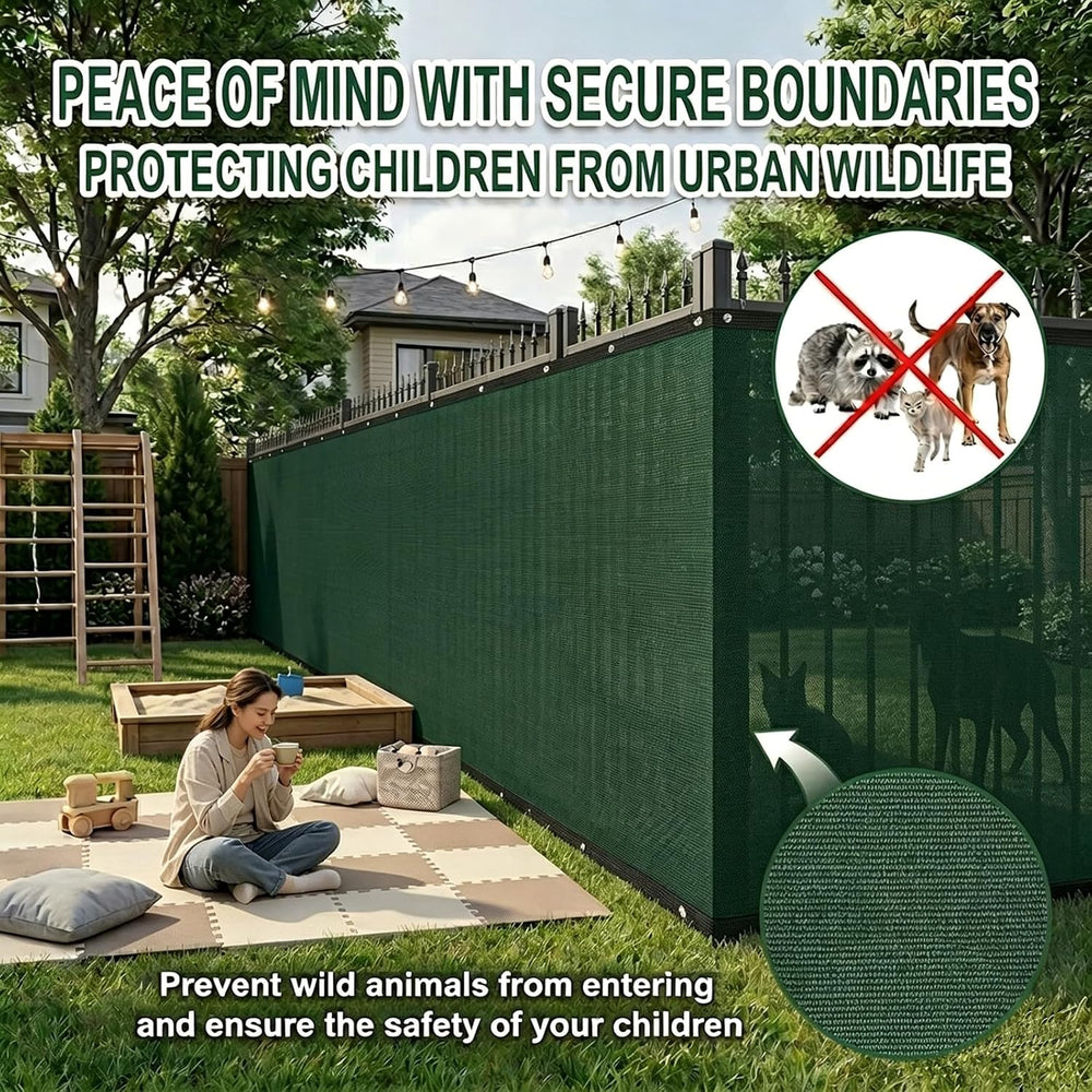 Privacy Screen 5ft x 100ft Dark Green HDPE Fence 90% Blockage