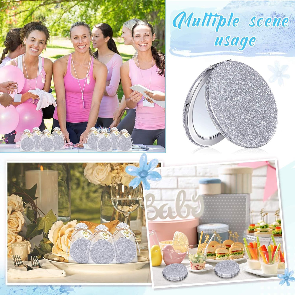 Chunful 30 Sets Compact Magnifying Mirrors Gifts with Thank You Card and Rope...