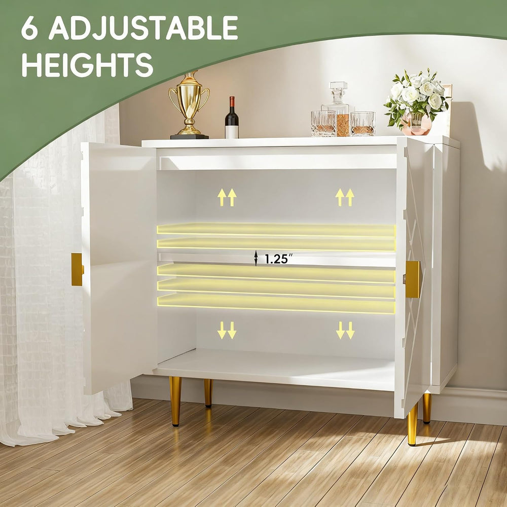 Xilingol Modern Accent Cabinet with Storage, Storage Cabinet with 2 Doors, Si...
