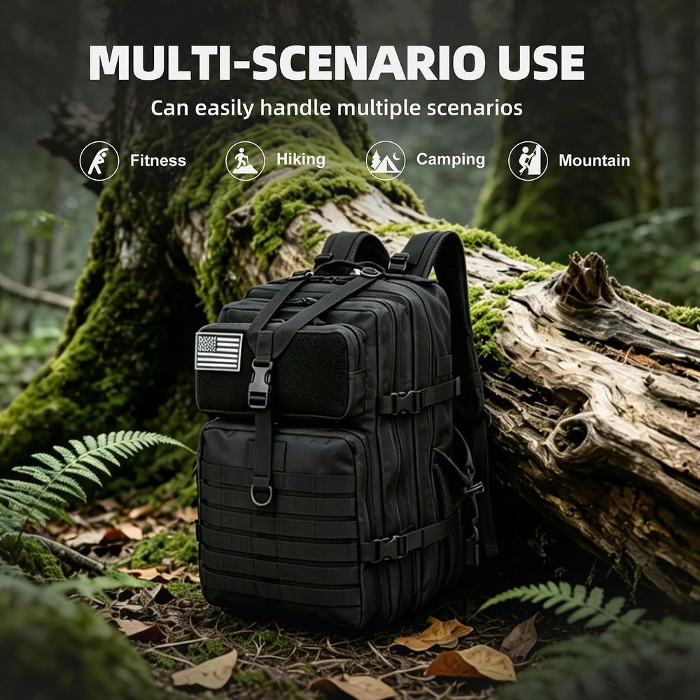 LUPU 45L Military Tactical Backpack for Men Women, MOLLE Army 3 Day Assault P...