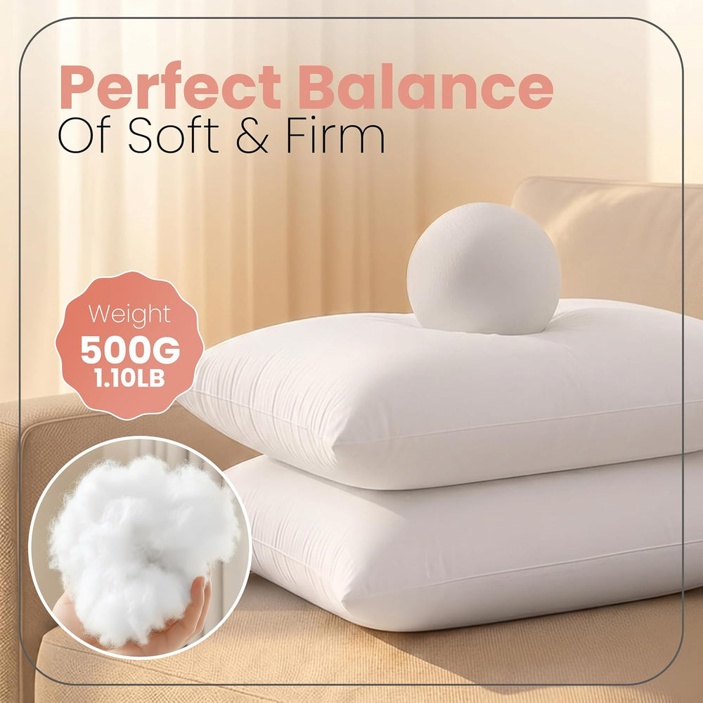 Utopia Bedding 14x20 Pillow Inserts, White Throw Pillows for Couch, 2 Pack