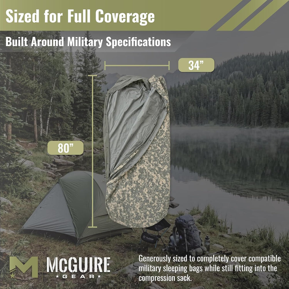 Genuine U.S. Military Modular Sleep System Waterproof Bivy Cover, ACU Digital...