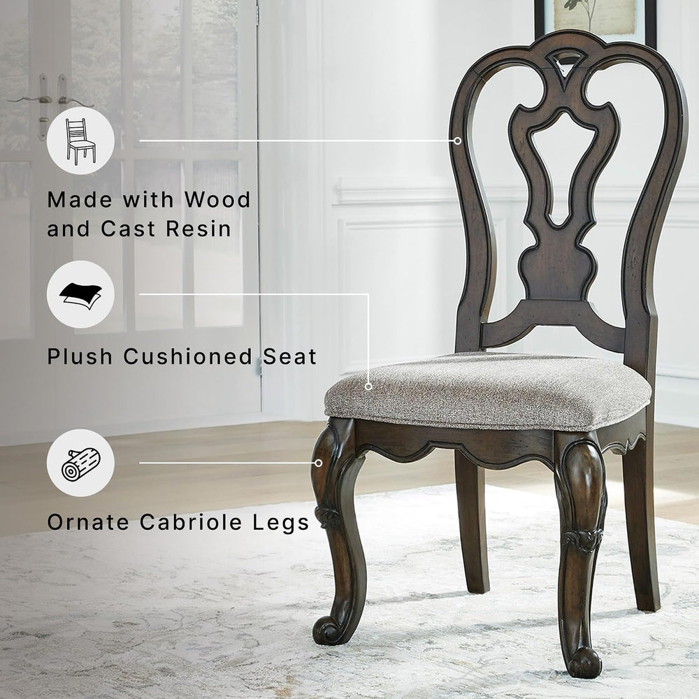 Signature Design by Ashley Traditional Upholstered Dining Chairs, Set of 2