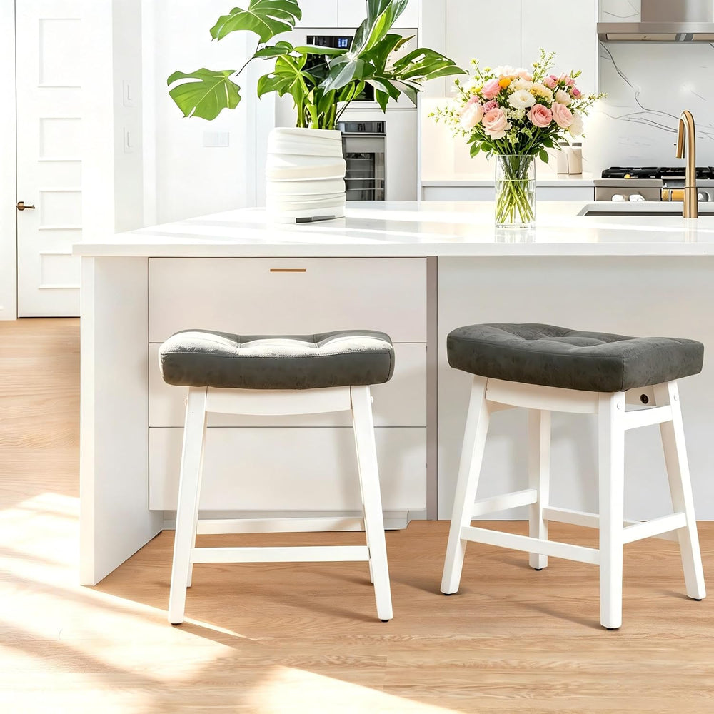 RNKSFX Counter Height Bar Stools Set of 3 for Kitchen Counter Farmhouse Moder...