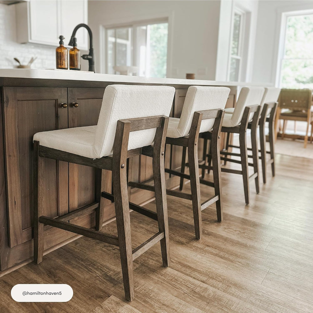 Nathan James Gracie Modern Counter Height Bar Stool with Back, Counter Stool ...