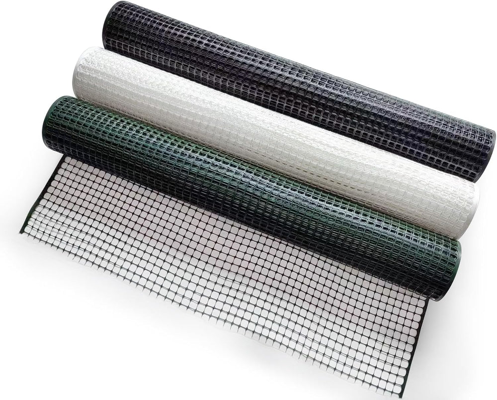 PotatoLife Black Plastic Garden Fence, Hardware Mesh, 24'' x 25'