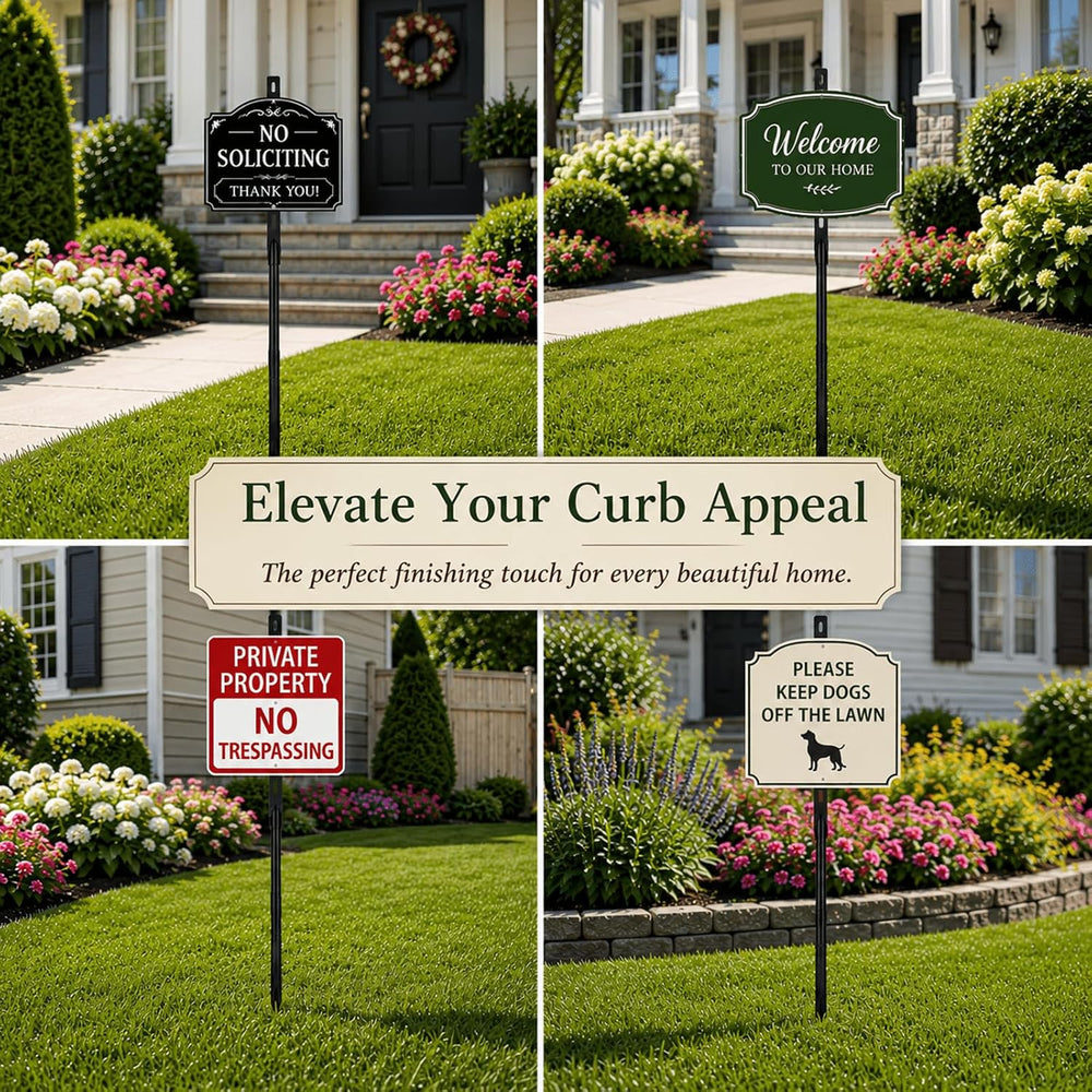 2 Pack 48 Inch Metal Yard Sign Stake for Outdoor Lawn Signs, Heavy Duty Rustp...
