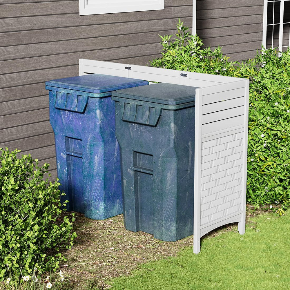KINYING Air Conditioner Fence Privacy Screen,2 Panels Pool Equipment Trash Ca...
