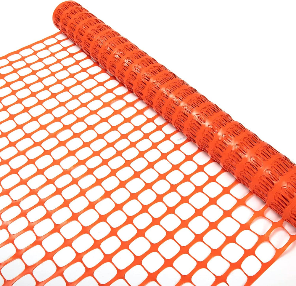 DOEWORKS Plastic Safety Fence, 4 ft x 100 ft Barrier Netting, Orange