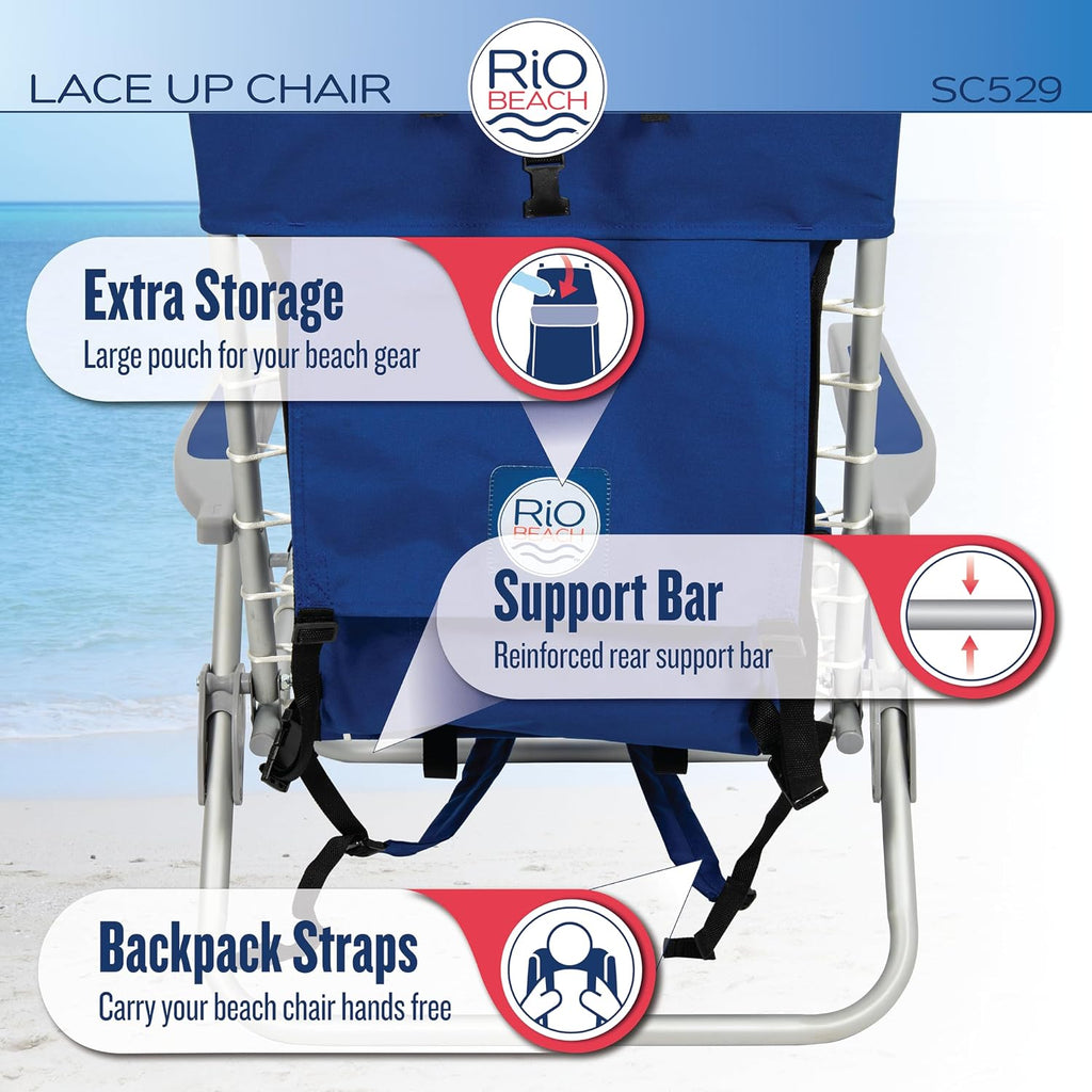 rio brands asc529 4-position backpack lace-up suspension folding, view 9