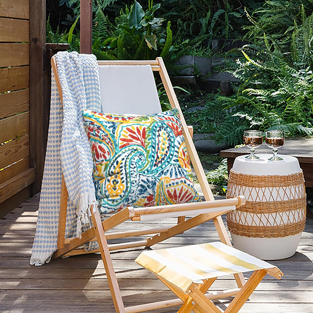 Outdoor Pillows for Patio Furniture 18x18 inch, Square Outdoor Throw Pillows ...