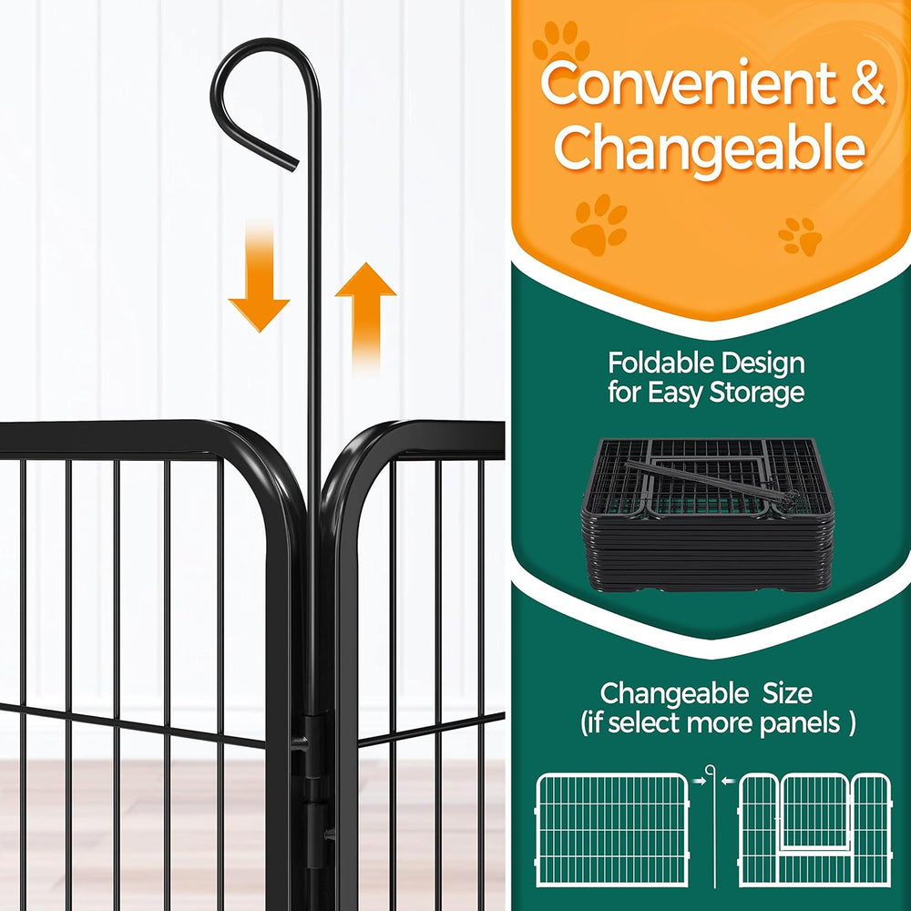 Yaheetech 24in x 85ft Rustproof Foldable Metal Decorative Garden Fence