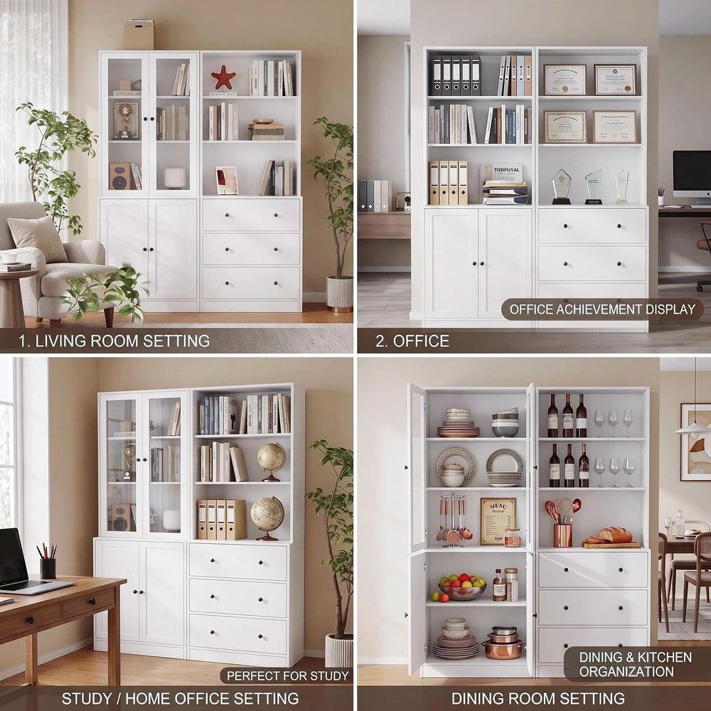 TUSY 71" H Bookcase with Storage