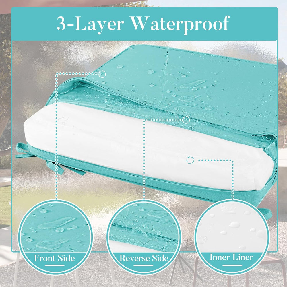 Basic Beyond Outdoor Chair Cushions for Patio Furniture, Waterproof Outdoor S...