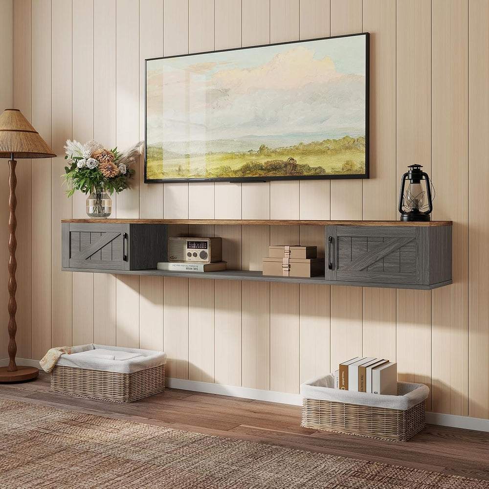 70" Floating TV Stand Wall Mounted with Storage for TVs Up to 80"
