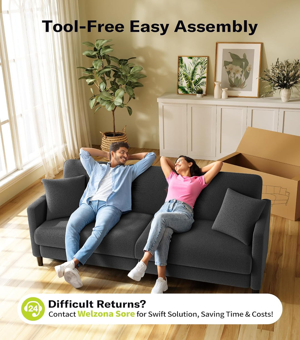 Welzona Couches for Living Room, 83"Teddy Sofa Couch, Sofas for Living Room