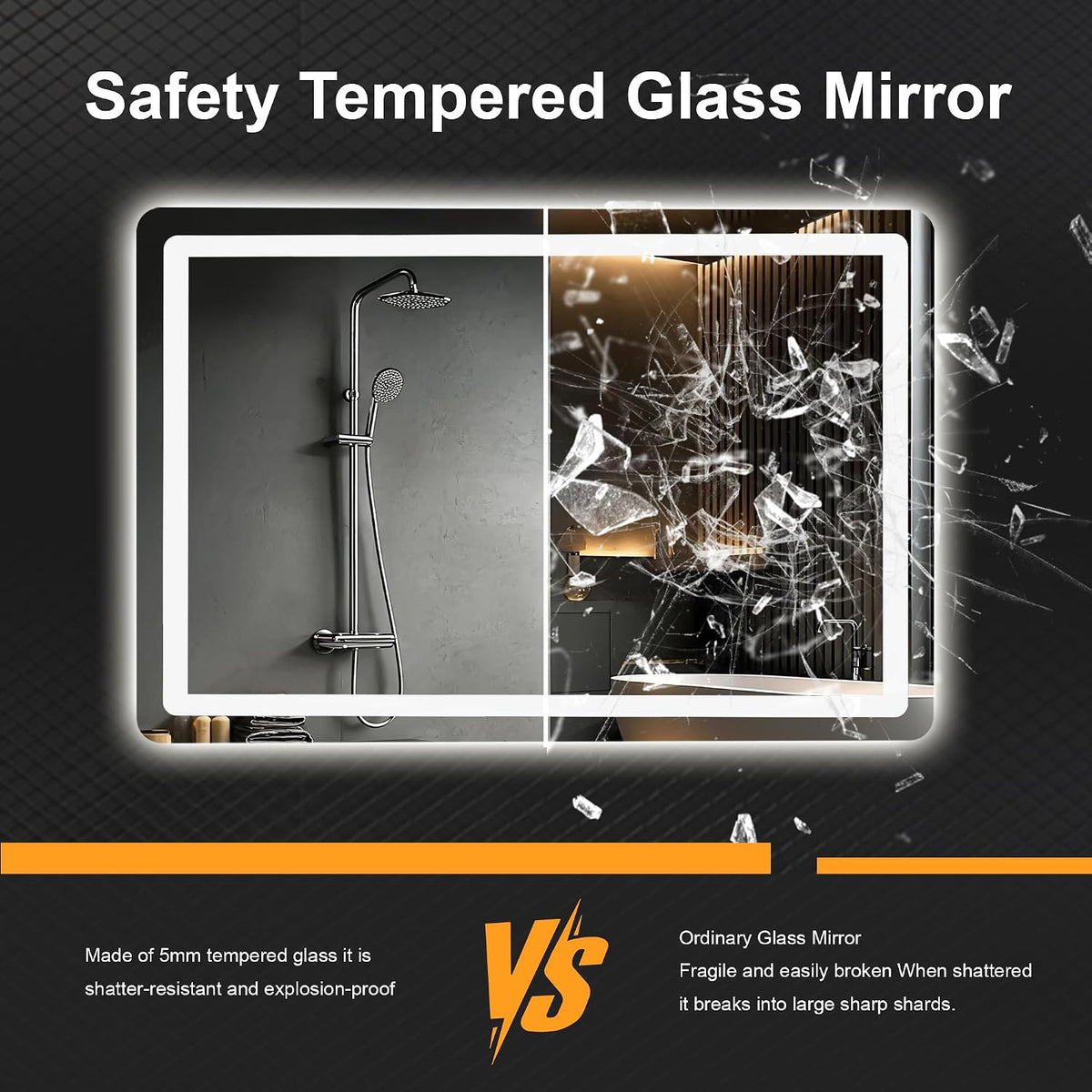 36"x24" LED Bathroom Mirror with Lights, Vanity Mirror with Lights