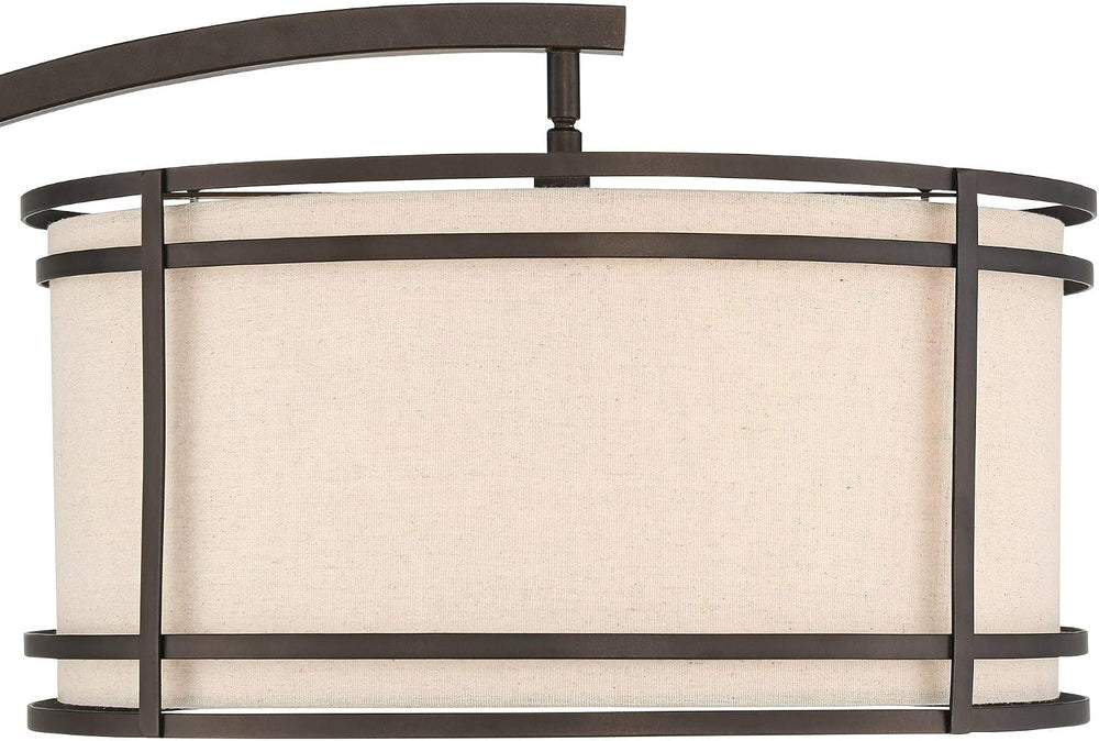 Gentry 71 1/2" Tall Bronze 2-Light Downbridge Arc Floor Lamp