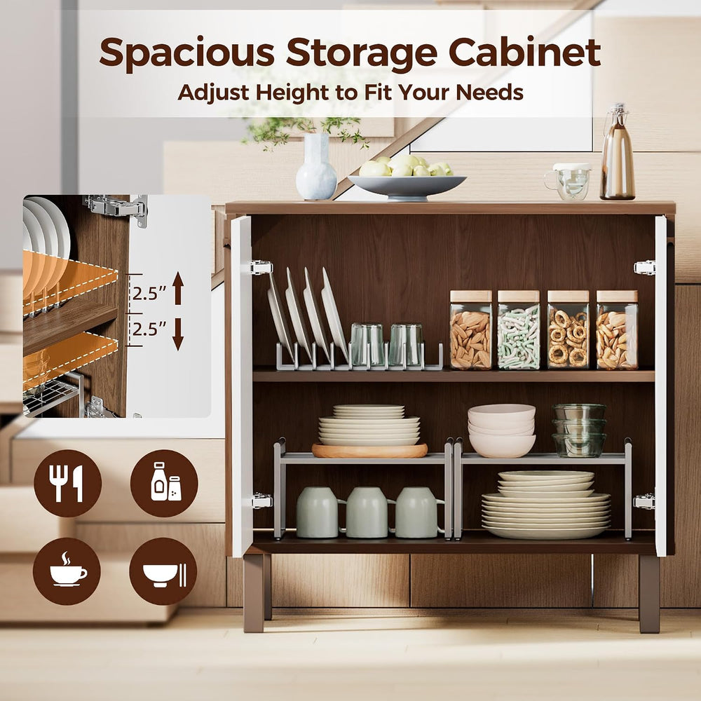 Sideboard Buffet Cabinet with Storage, Small Entryway Credenza
