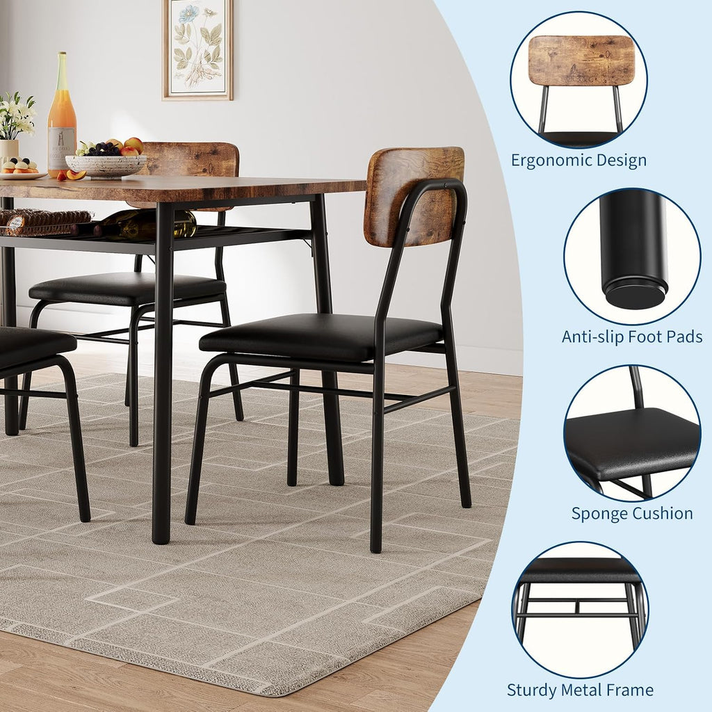 garveehome dining table set for 4 with storage, package contents