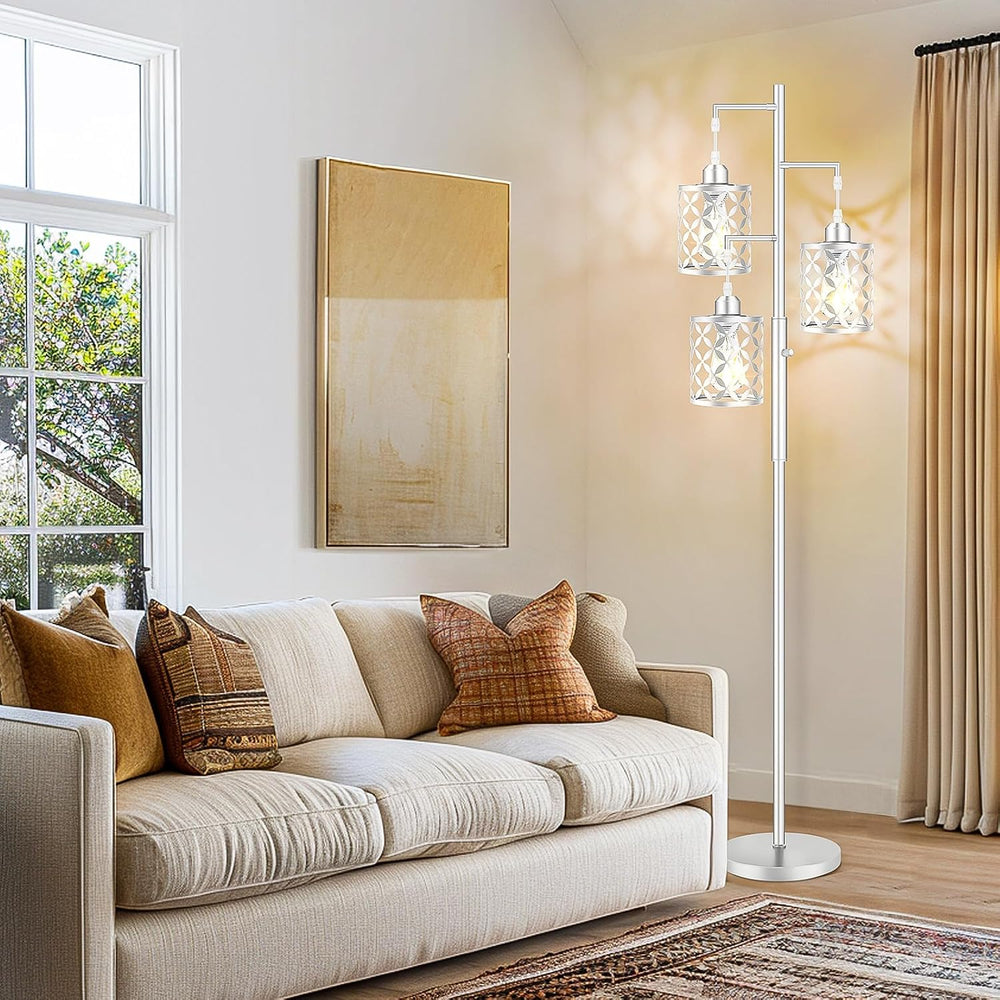 72" Modern Tree Floor Lamp, Dimmable Minimalist Tall Standing Lamp with ...