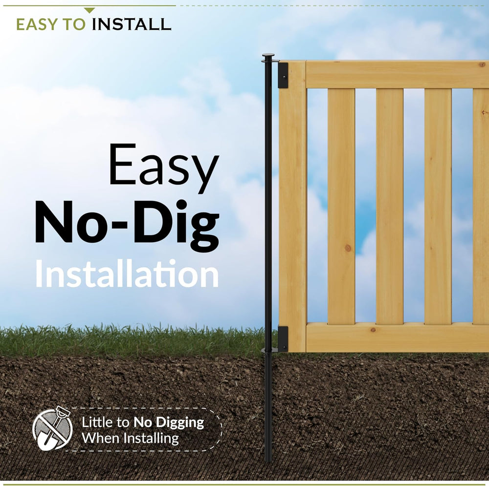 Zippity Newberry Yard Fence, Cedar Wood DIY No Dig Kit