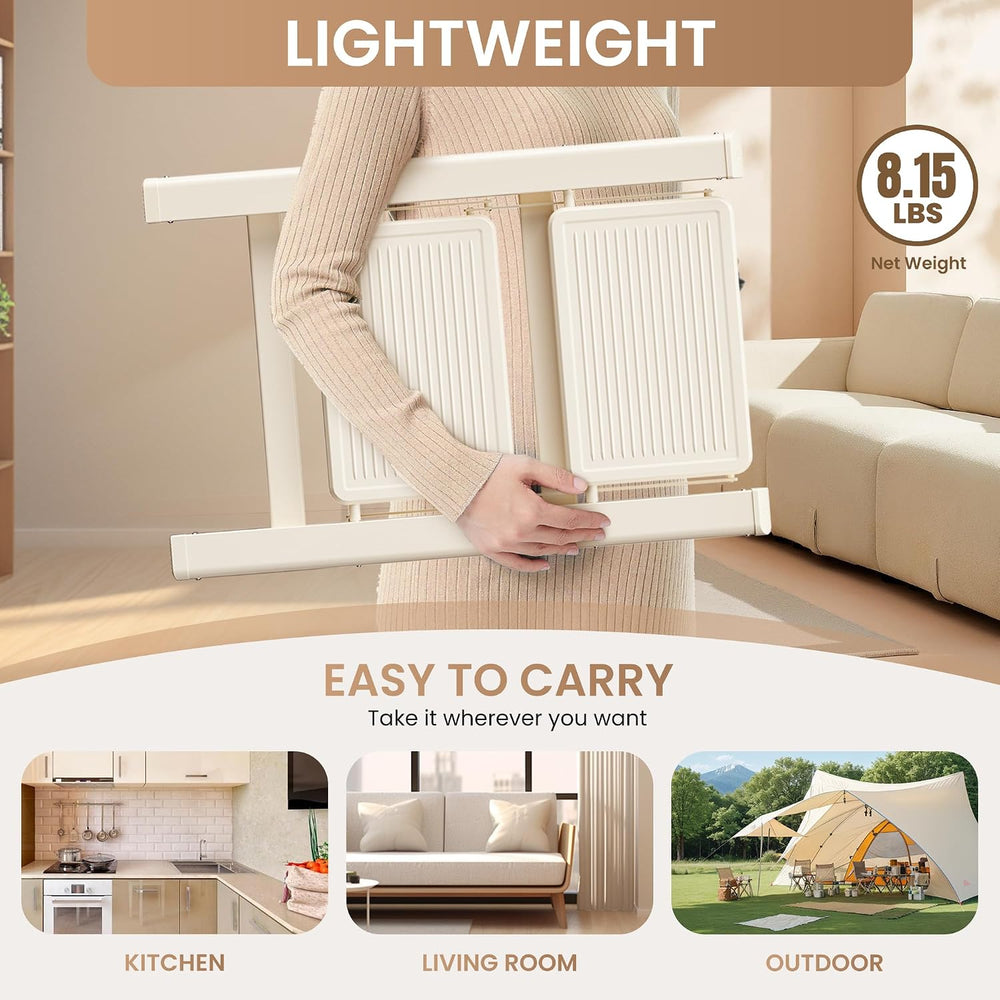 2 Step Ladder, Foldable Step Stool with Wide Anti-Slip Pedal