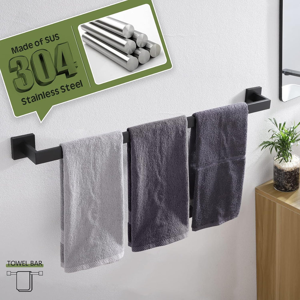 KOKOSIRI 32-Inch Single Towel Bar, Bathroom Kitchen Towel Holder, Wall Mounte...