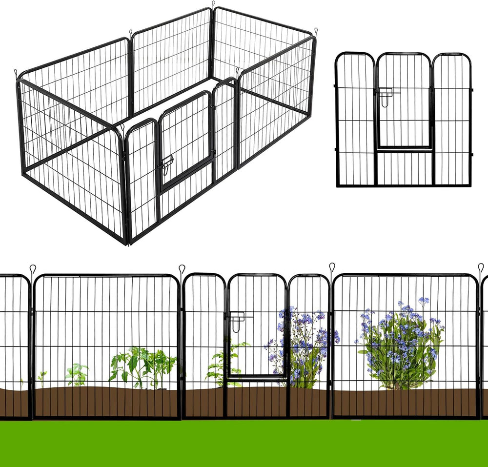 Yaheetech 24in x 43ft Rustproof Foldable Metal Decorative Garden Fence