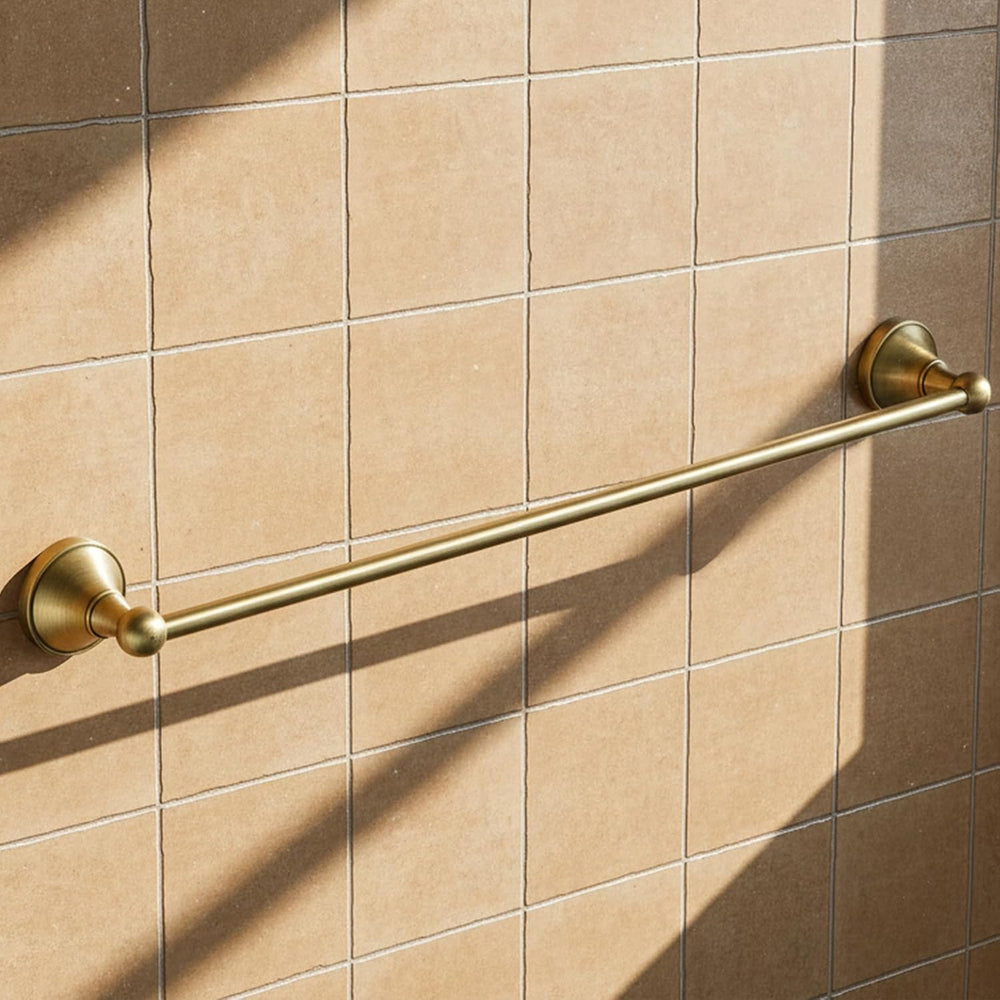 Flybath 20 Inch Towel Bar Brushed Brass Antique Wall Mount for Bathroom