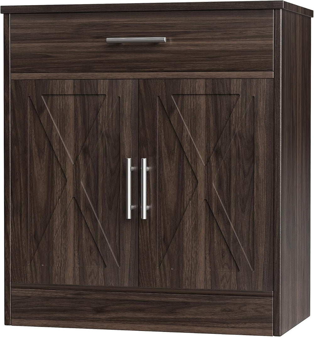 Shintenchi Farmhouse Storage Cabinets, Kitchen Barn Door Cabinet