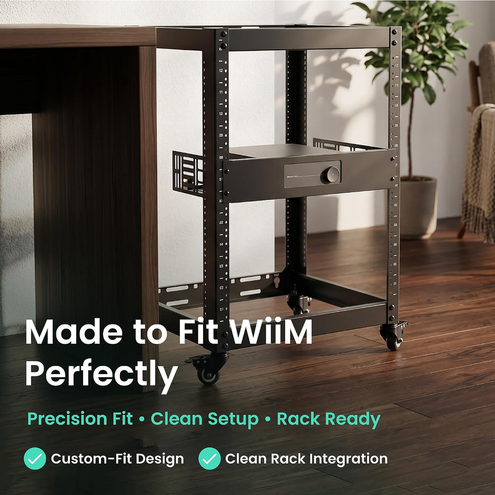 ynVISION.DESIGN 2U Rack Shelf for WiiM Amp, Amp Pro, Vibelink Amp, 3 Pack