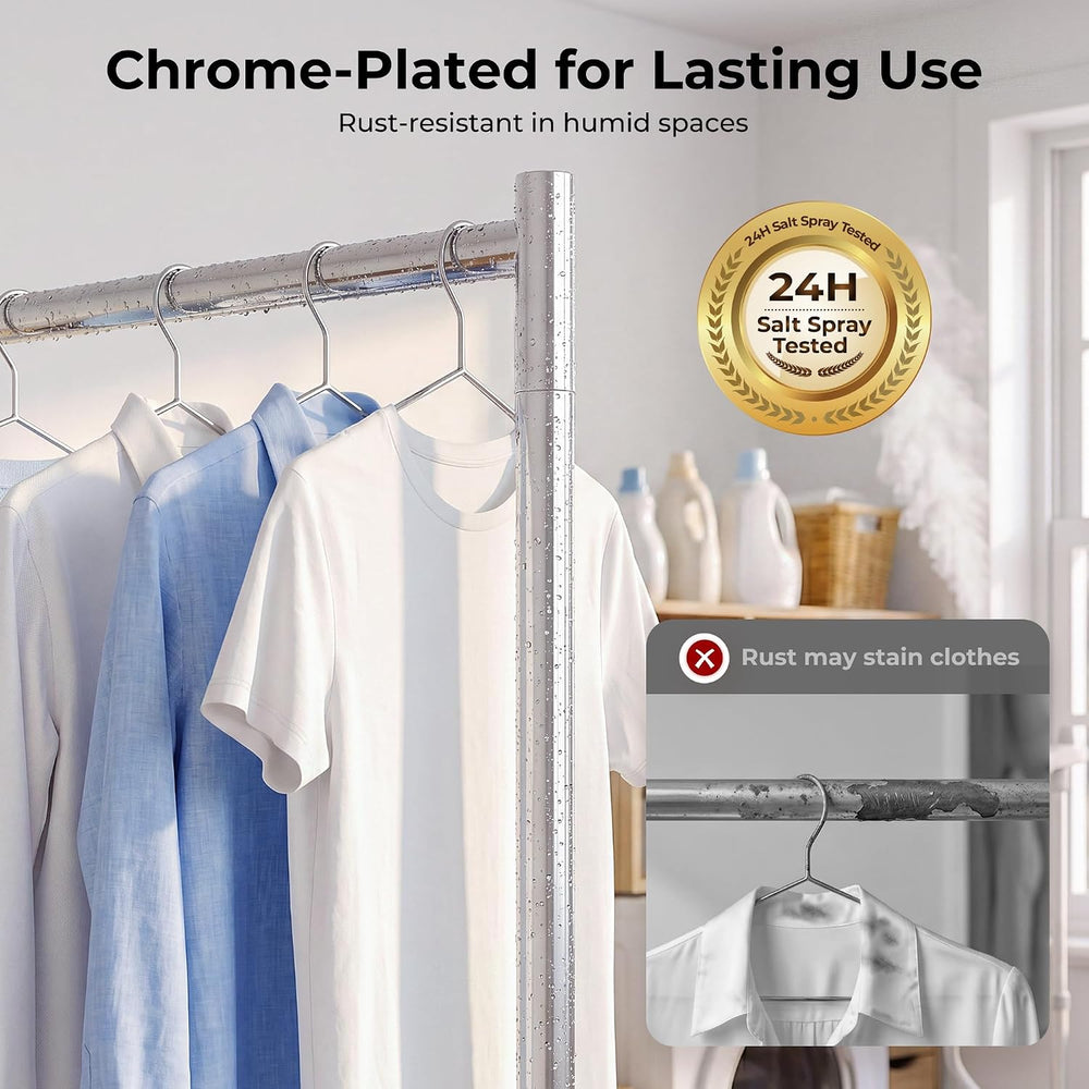 HOKEEPER Clothes Rack Z Rack Heavy Duty Clothing Rack with Lockable Wheels