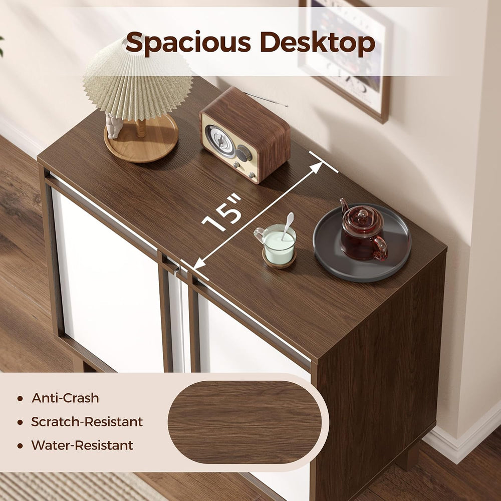Sideboard Buffet Cabinet with Storage, Small Entryway Credenza