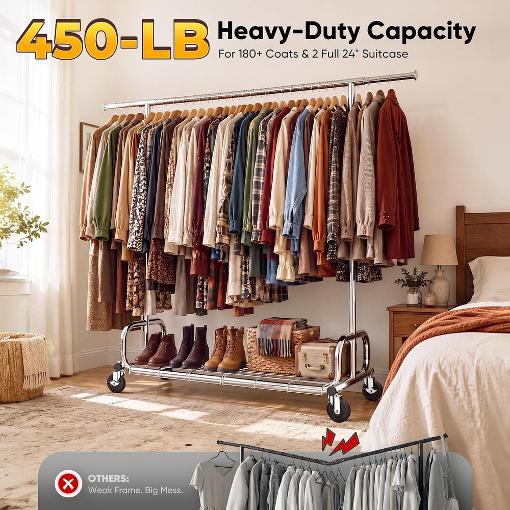 HOKEEPER Clothing Racks Heavy Duty Clothes Rack Adjustable Garment Rack
