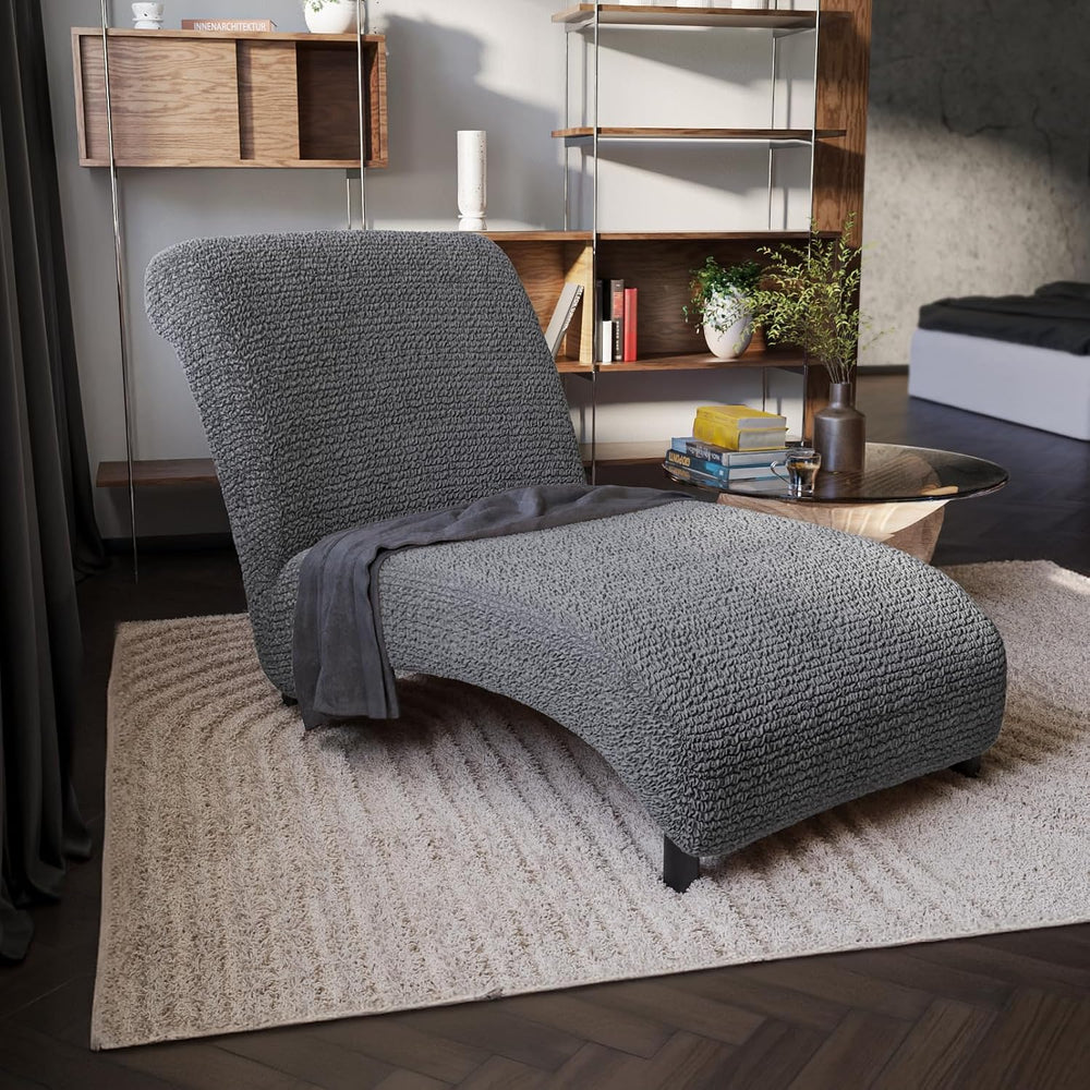 PAULATO Stretch Chaise Lounge Slipcover 1-Piece Non-Slip – Soft Elastic Loung...